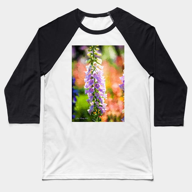 Purple Delphinium #1 Baseball T-Shirt by JohnCorney